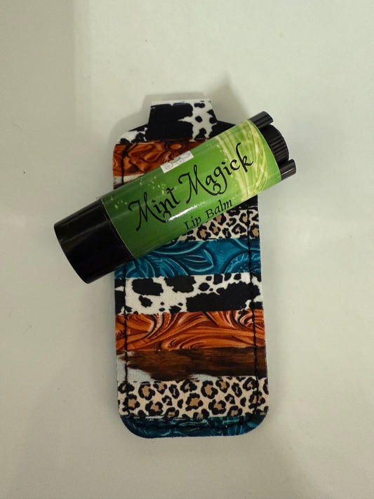 Lip Balm Holder: animal print
