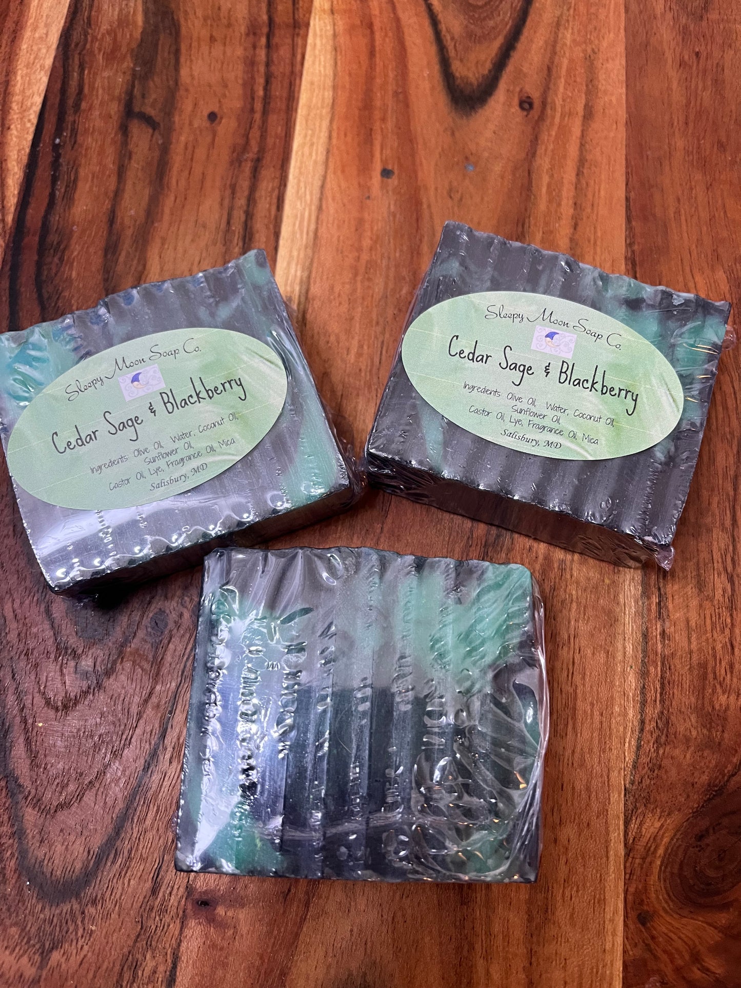 Cedar Sage and Blackberry soap bar