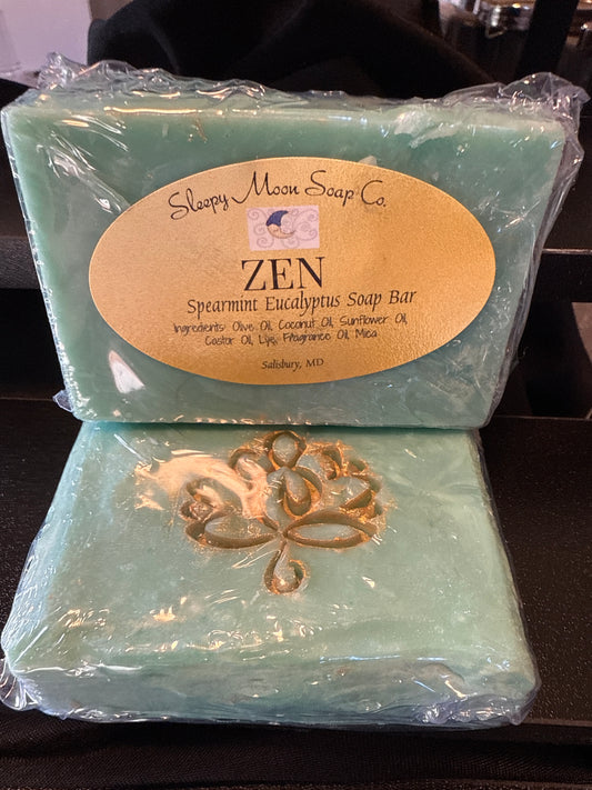 Zen spearmint eucalyptus vegan body soap bar