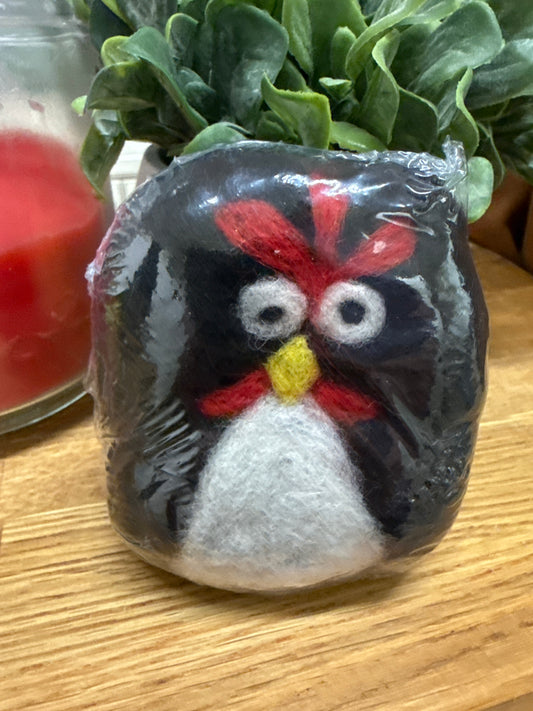 Felted Wool Soap bar: Chicken