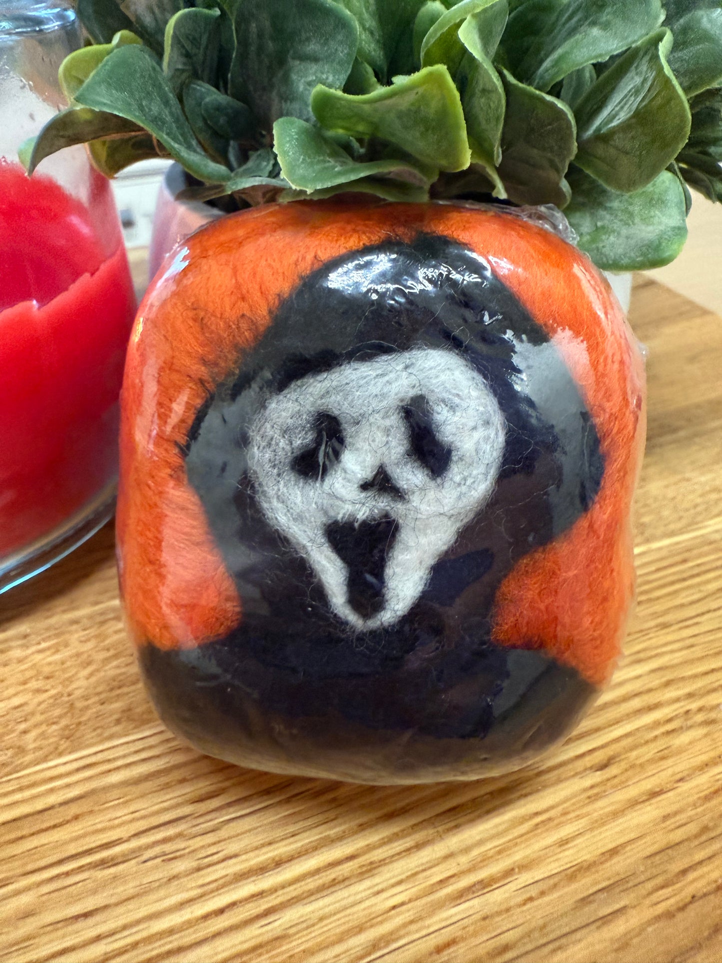Felted Wool Soap Bar: Scream