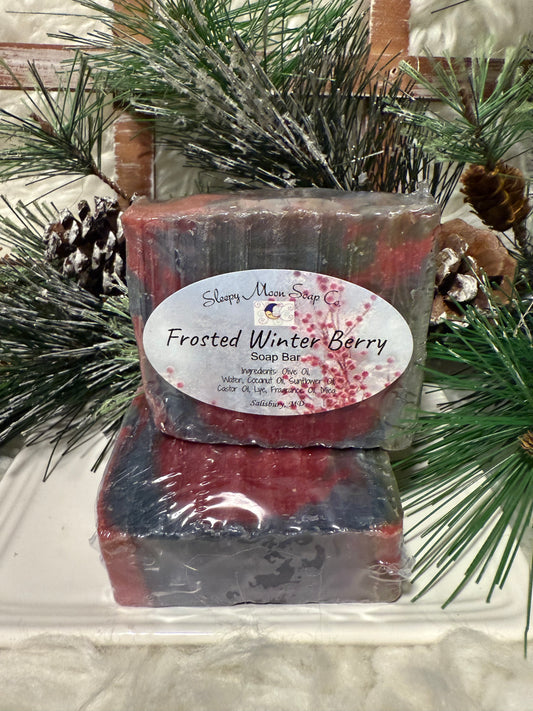 Frosted Winter Berry soap bar