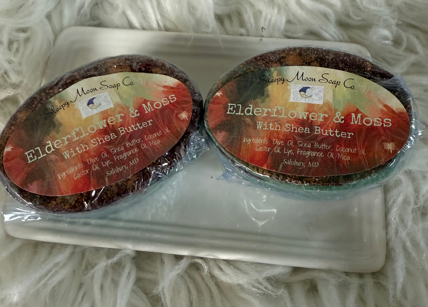 Elderflower & Moss with Shea butter soap bar