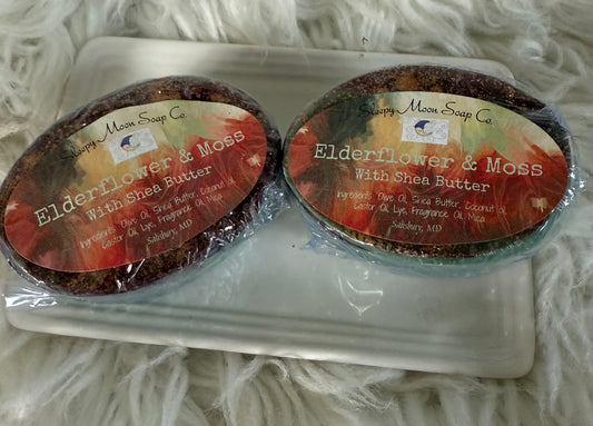 Elderflower & Moss with Shea butter soap bar