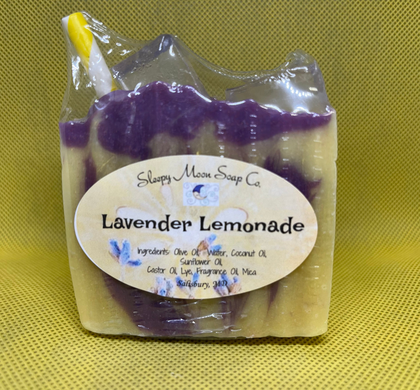 Lavender Lemonade all natural body soap bar lavender lemon scented