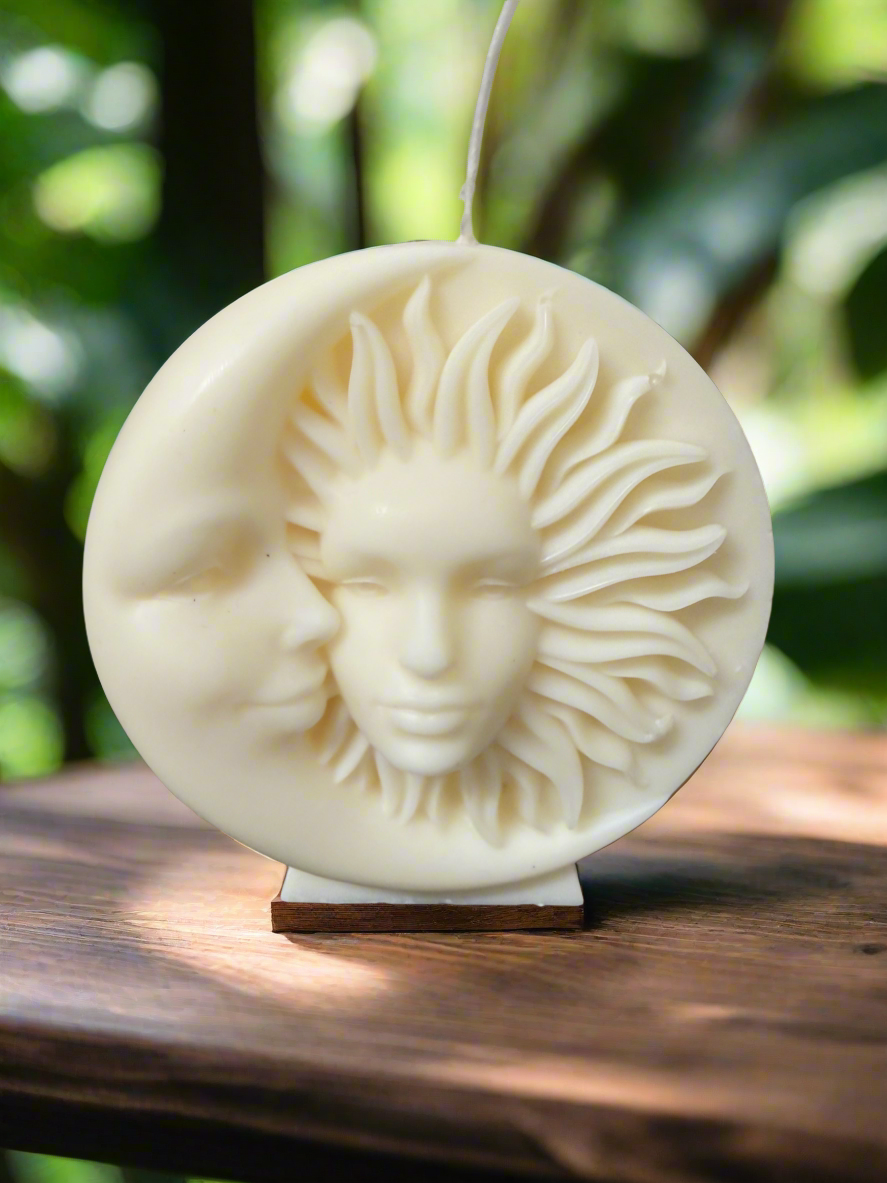 Sun/Moon Face Candle