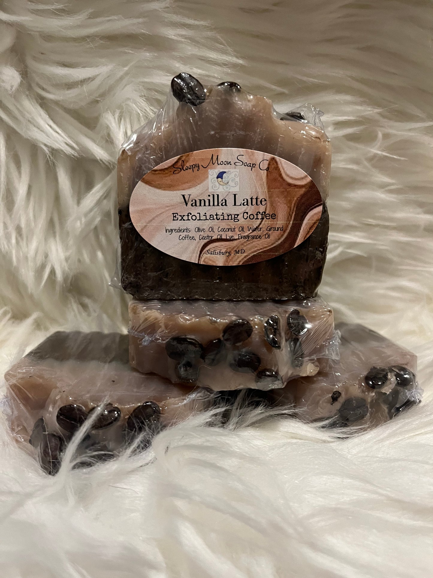 Vanilla Latte coffee scrub soap bar