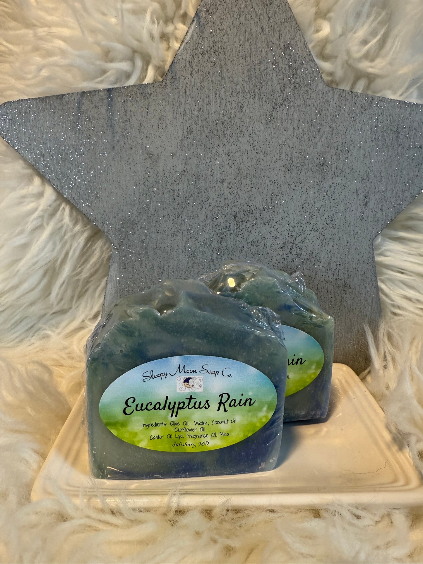 Eucalyptus Rain vegan soap bar