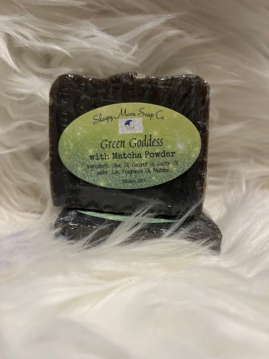 Green Goddess soap bar with Matcha powder