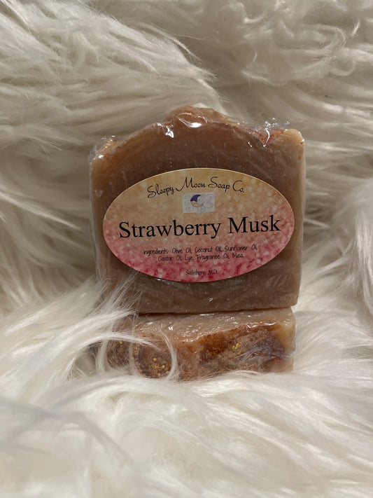 Strawberry Musk vegan soap bar