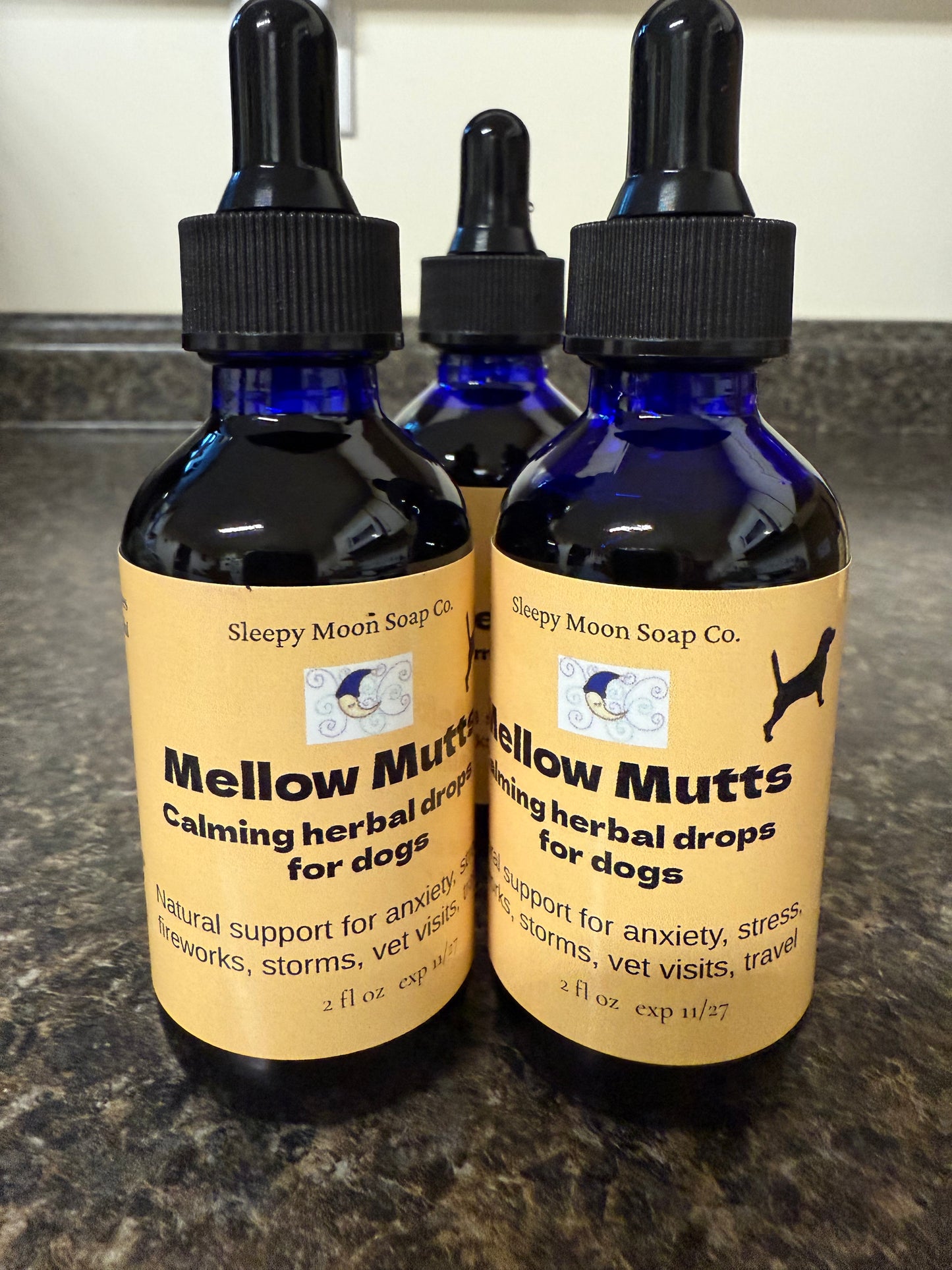 Mellow Mutts calming herbal drops for dogs