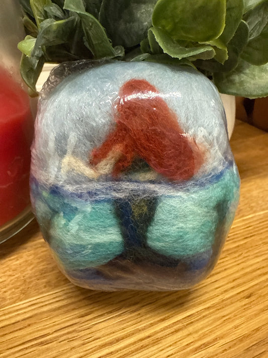 Felted Wool Soap Bar: Mermaid