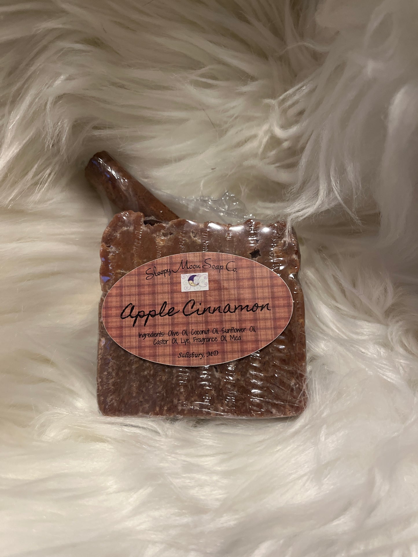 Apple Cinnamon vegan soap bar