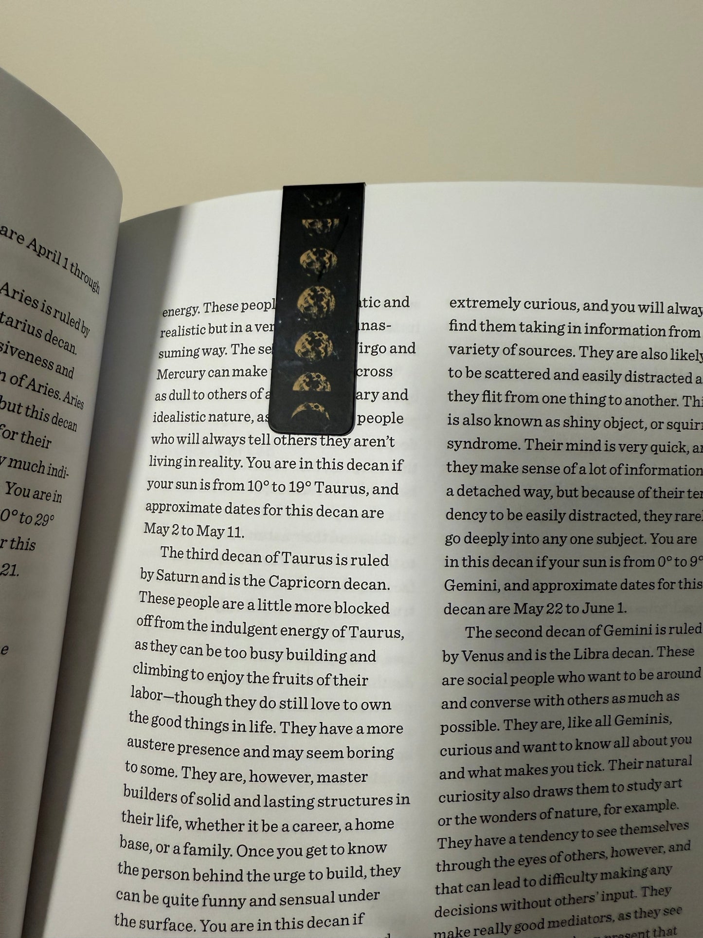 Moon Phase magnetic bookmark