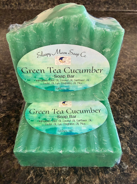 Green Tea Cucumber soap bar