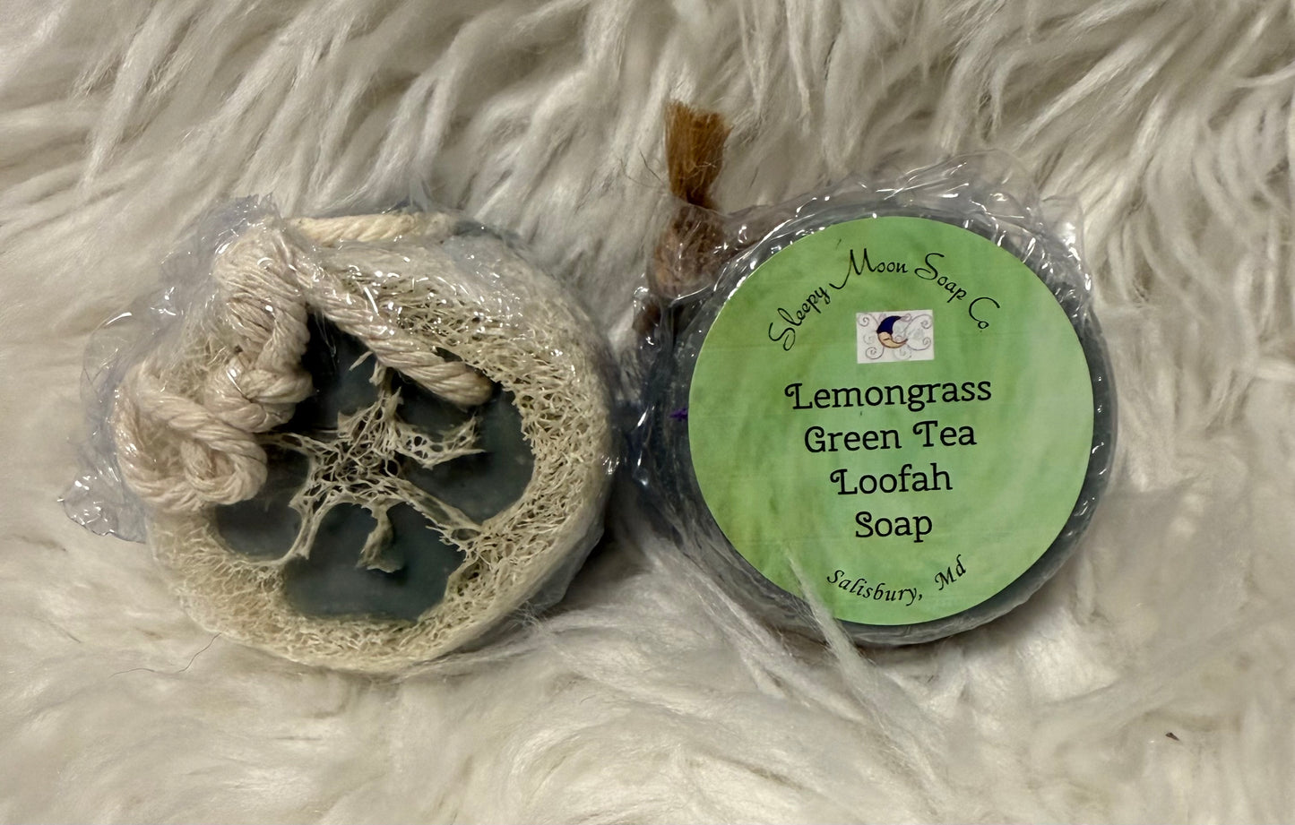 Lemongrass Green Tea Loofah soap bar