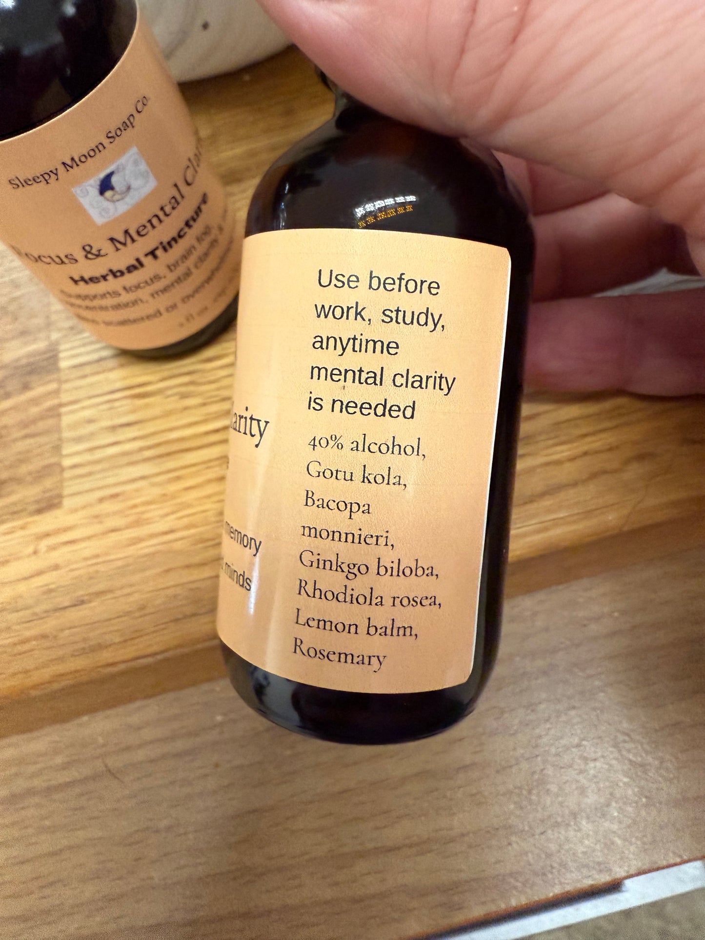 Focus & Mental Clarity Herbal Tincture: adult formula