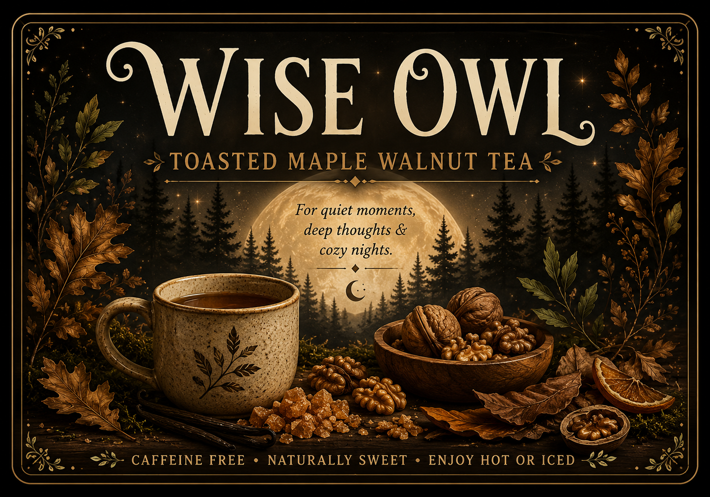 Wise Owl toasted maple walnut herbal tea