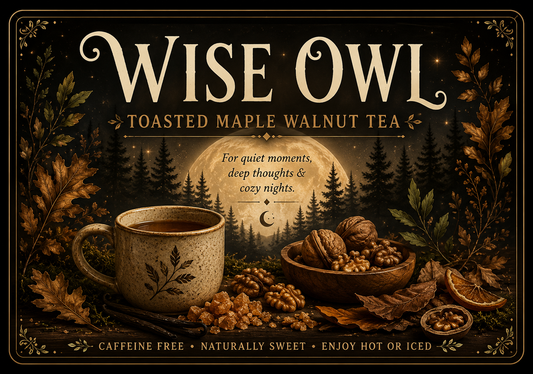 Wise Owl toasted maple walnut herbal tea