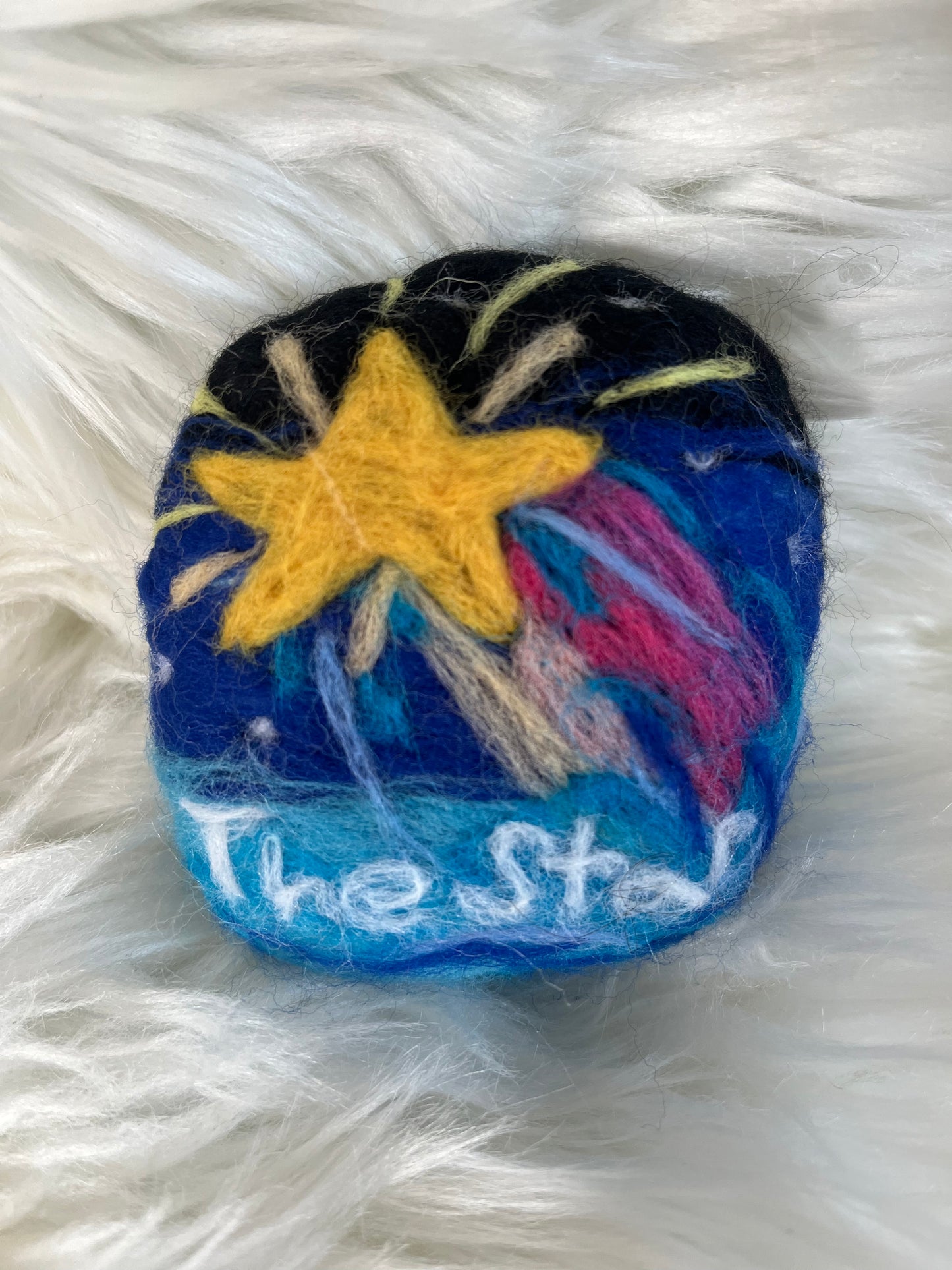 The Star tarot felted wool soap bar