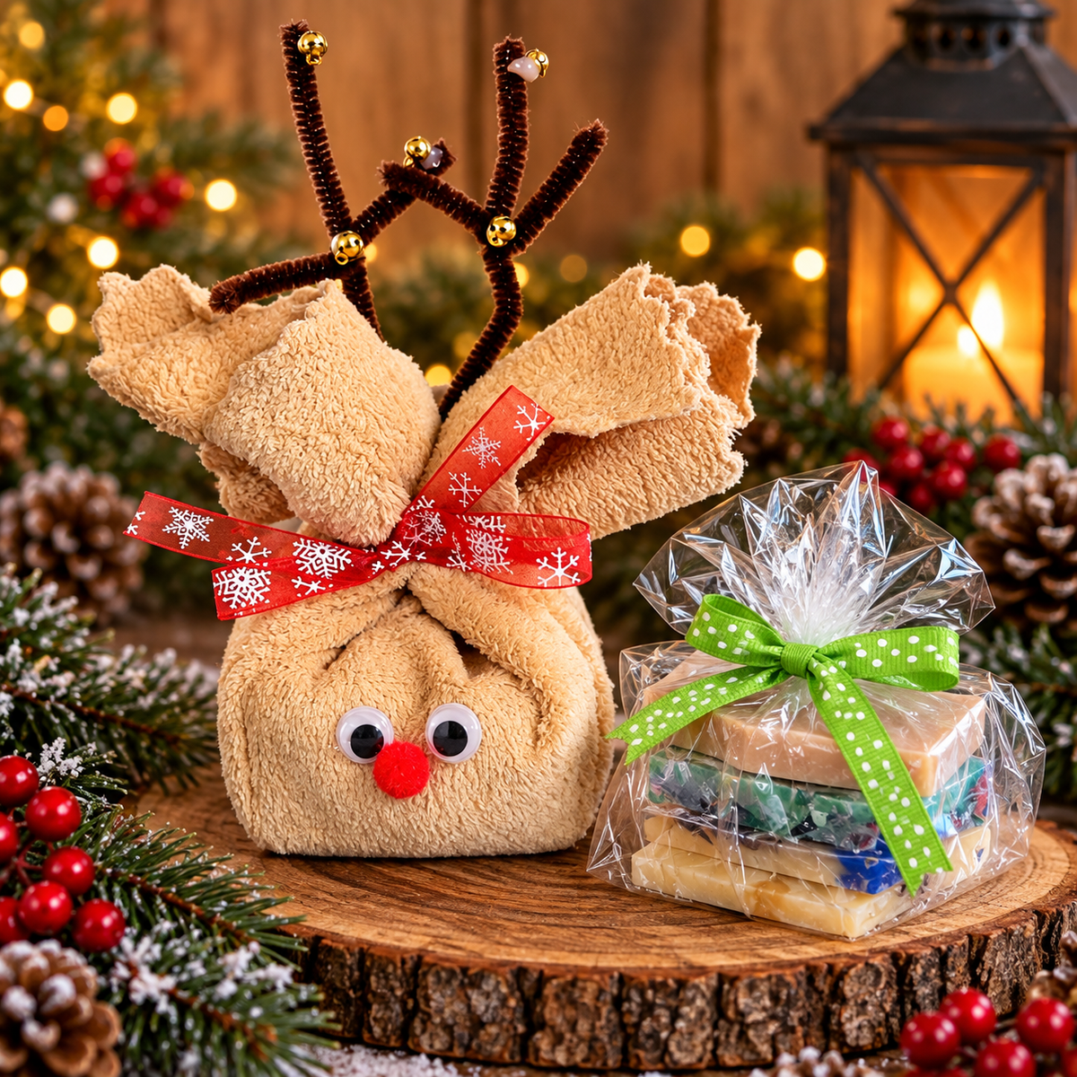 Rudolph’s reindeer soap, sample gift set ￼