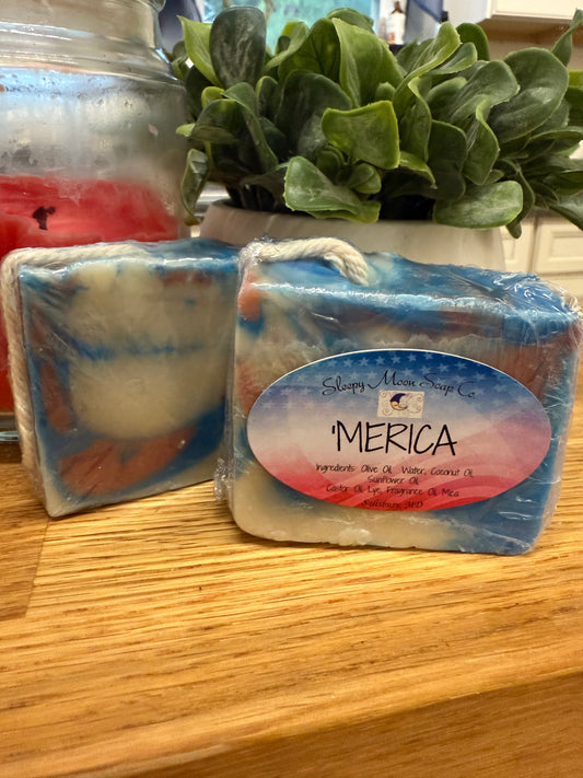 “Merica” vegan soap bar
