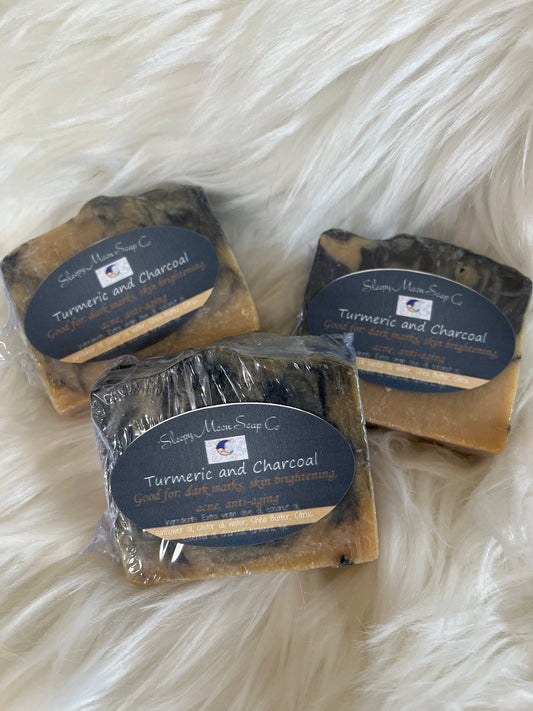 Turmeric and Charcoal vegan soap